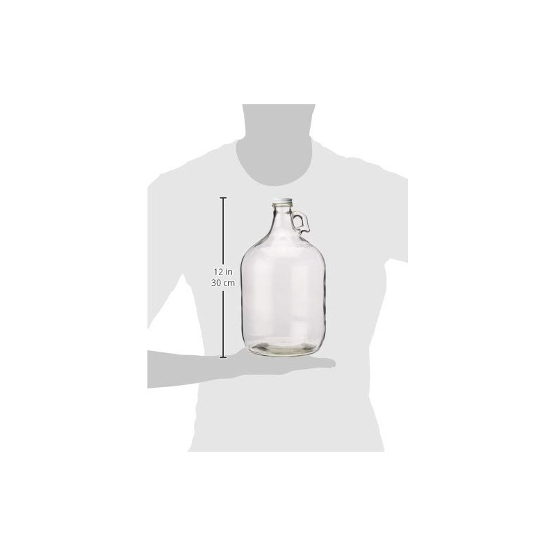 FastRack Glass Water Bottle Includes 38 mm Metal Screw Cap,