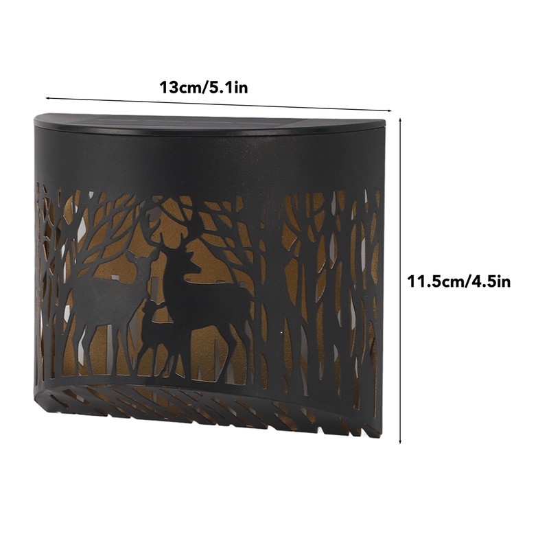 Outdoor Wall Light Solar Powered Wall Mounted Plastic and Iron