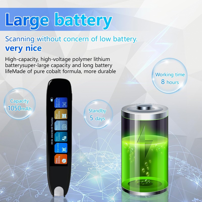 WingFly Scan Reader Pen, 142 Languages Scan Translator Pen, OCR