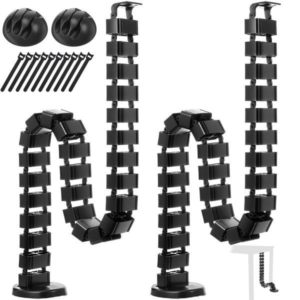 Yaomiao 2 Pack Standing Desk Cable Management Kit 48 Inch