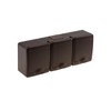 3-Way Socket Surface-Mounting Brown Wet Room IP44 16A 250V