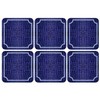 Pimpernel Blue Croc Leather Collection Coasters - Set of 6