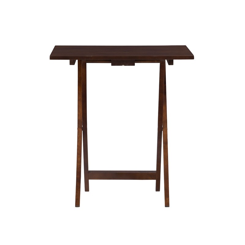Powell Hazelnut Tray Tables, Cherry 23.63 x 26.38 x 15.75