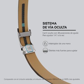 Cinturón Clásico Para Hombre, Hebilla Automática Trinquete, Cinto Hombre Ajustable Traje Vestir, Cinturones Para Hombre Piel Cortable, Fácil Ajuste (negro puro-01, 120cm)