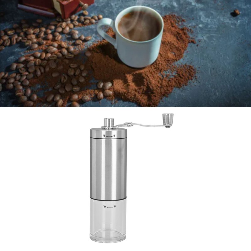 Hand Crank Coffee Grinder Multifunctional Stainless Steel and Ceramic Manual
