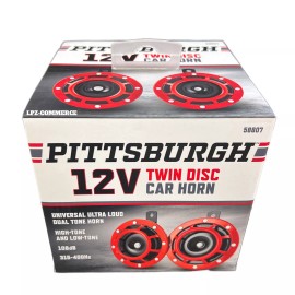 Dual PITTSBURGH 12V Twin-Disc Horn.Dual Tone Horn. 108db