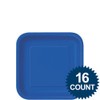 Square Royal Blue Dessert Plates, 16ct