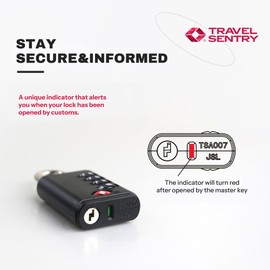 TSA Approved Combination Padlocks for Luggage, Security Lock, Black (Yellow)