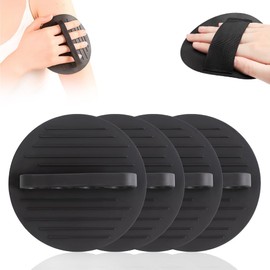 Esponja de ducha de goma blanda, 2026 guante de baño exfoliante suave mejorado, herramienta de limpieza profunda para la ducha y el baño, ideal para masajes y para eliminar la piel muerta, apto para todo tipo de pieles, forma bien espuma，Black-4PCS