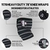 Schiek Sports Blackout Cotton Elastic Hook & Loop Knee Wraps