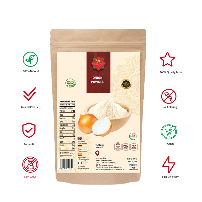 Onion Powder (100g/3.52oz) l Ground Onion Powder l Ground from