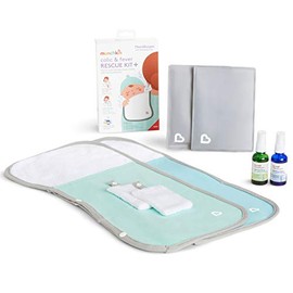 Munchkin® Theraburpee con aceites esenciales: kit de rescate de cólicos y fiebre + con paños para eructos de terapia caliente y fría y aromaterapia