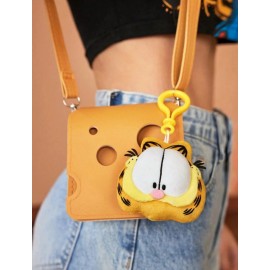 Garfield New GARFIELD The CAT Figural STUFFED PLUSH Keychain Plastic Key Ring PURSE CHARM