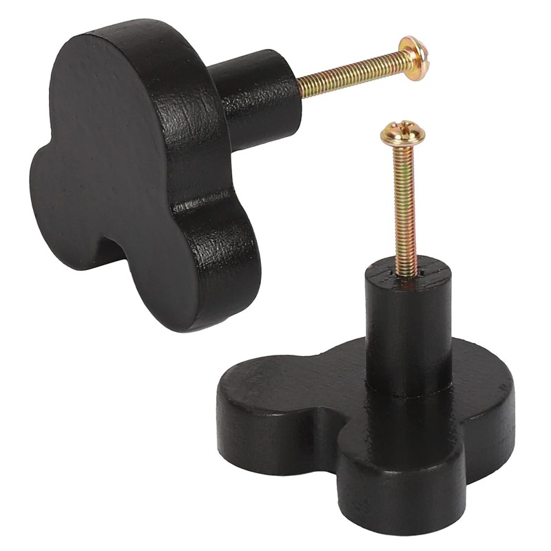 Waifairphy Wooden Mouse Cabinet Knobs with 2 Different Size Screws