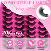 Mink Lashes Fluffy 20mm Faux Mink Lashes Cat Eye Big
