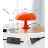 Anykonio Orange Mushroom Lamp, Mid Century Modern Table Lamp for