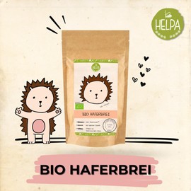 HELPA Organic Oatmeal Porridge 200 g - Ecological Food for Children - 100% Oatmeal - Made in the EU - Quick Meal for Babies - Ready in 3 Minutes