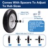 Sutmorly 4.80/4.00-8 Tire, 14.5" Flat Free Wheelbarrow Tire and Wheel,