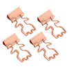 100Pcs Rose Gold Hollowed Long Tail Binder Paper Clips Beautiful