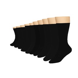 3KB Men's Dress Socks Thin & Ultra-Sheer Black Collection for Tuxedos & Formal Wear (10 Pack) Size 7-11