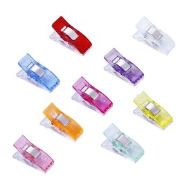 30-Pack Multi-Color Sewing Clips Set - Durable Plastic Quilting Crafting Clips for Fabric, Dressmaking, Crafting, and Hanging Objects with Measurement Markings