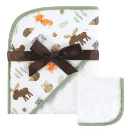 Toalla Unisex Con Capucha Y Paño De Algodón Para Bebé