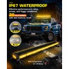 LRTER 42" Roof Top Strobe Light Bar Amber Light Bar,
