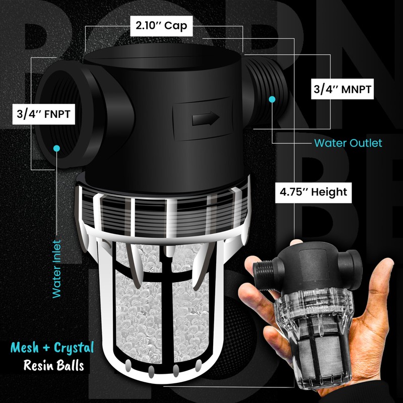 ORBON Inline Water Filter – 3/4" FNPT to MNPT, Fine