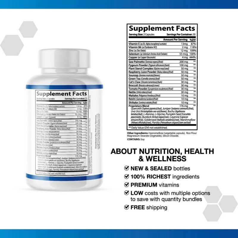 Pelican Vitamins ProstaBiome - Support Supplement for Men - Urinary