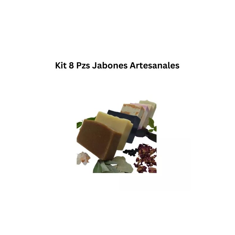 ALOA Kit 8 Jabones Artesanales, 100 ~ 120gr C/u