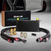 AN10-10AN 19 Row Engine Oil Cooler (Black, 19 Row English-style