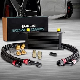 AN10-10AN 19 Row Engine Oil Cooler (Black, 19 Row English-style B)