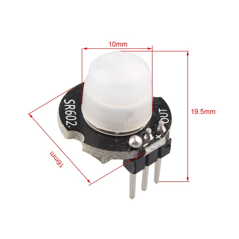 Jopto 5PCS Mini SR602 Motion Sensor Detector Module Pyroelectric Infrared