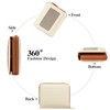 GOIACII Women's Small Leather Compact Wallet RFID Protection with Zip