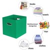 Yunkeeper Green Foldable Storage Bins, 11x11x11, Set of 3, (Fabric