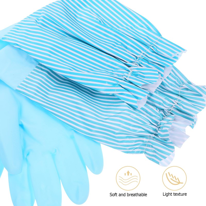 Gatuida Dish Washing Gloves, Fleece-lined Long Cuff Reusable Waterproof Household
