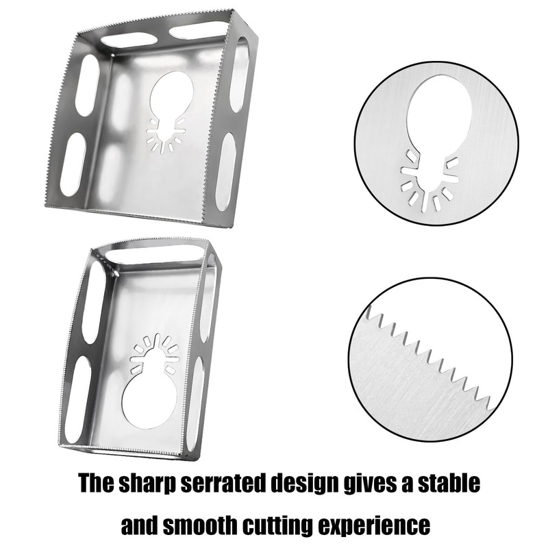 2 Pcs Square Slot Cutter Compatible for Dewalt 20V &