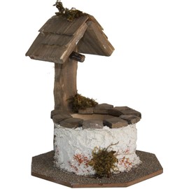 FADEDA Fountain Round, Small, Height: 10 cm, Hand-Painted, Detailed Nativity Scene Figures, Christmas Table Decoration, Nativity Accessories