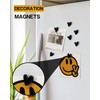 18 Pcs Cute Heart Decorative Magnets，Black Fridge Magnets， Small Home