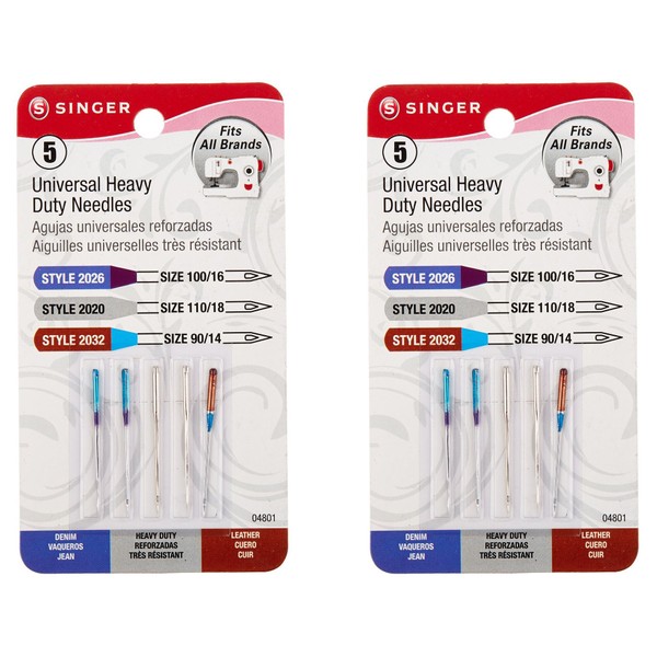 Universal Heavy Duty Machine Needles -5/Pkg… (Pack of 2)