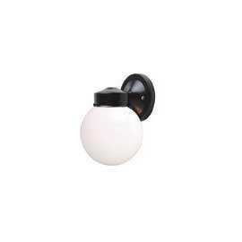 Sunset Lighting F4601-31 Outdoor Wall Sconce with Opal Glass, Black Finish
