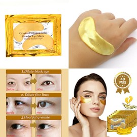 Magik 40 Pairs Gold Gel Under Eye Mask Patches Collagen Anti -Wrinkle Dark Circles (40 Pairs)