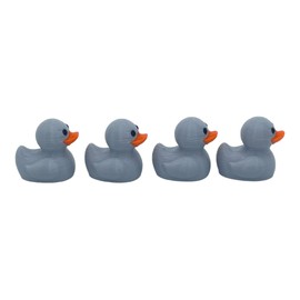 Rubber Duck Valve Stem Cap Set - Multiple Colors (Gray)