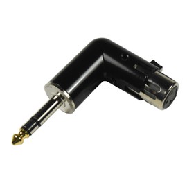 HQRP 3-Pin XLR Female to 1/4" / 6.35 mm Male TRS Angle Adapter with 4 Adjustable Angle Positions Right Left and 90 Degree Compatible with mixers, microphones, amplifiers, EQ, rack gear, keyboards, etc