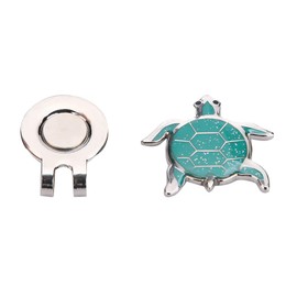 SUNGOOYUE Golf Ball Marker, Women Stainless Steel Magnetic Golf Hat Clip Ball Marker for Golf Club (Tortoise)