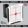 ZEROING TARGETS METRIC IMPERIAL AIR RIFLE PISTOL SCOPE SIGHTS AIRSOFT