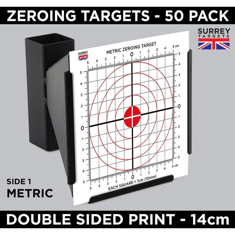 ZEROING TARGETS METRIC IMPERIAL AIR RIFLE PISTOL SCOPE SIGHTS AIRSOFT