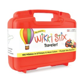 Wikki Stix Traveler, Kids Travel Essential, 144, Red Carrying Case