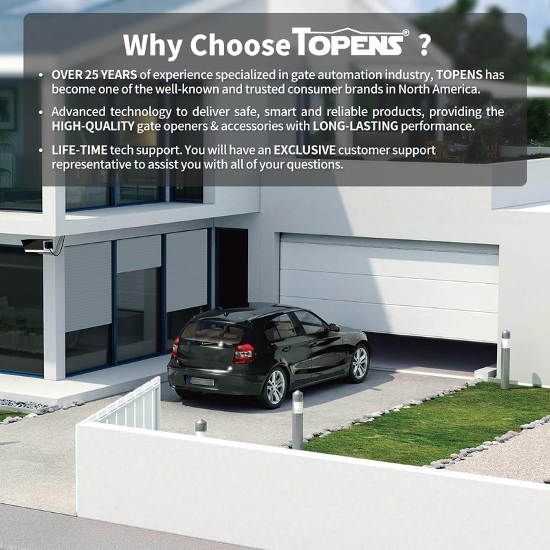 TOPENS HLR01 HomeLink Compatible Universal Receiver with Remote Control Transmitter