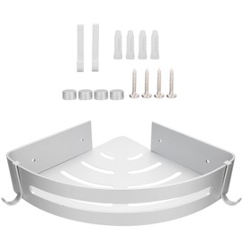 Wall Storage Rack Aluminum Corner Shower Caddies Wall Mounted Bathroom Makeup Tool OrganizerTriangle